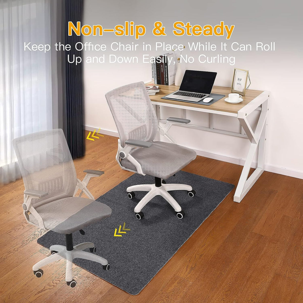 Office Chair Mat for Hardwood & Tile Floor, 55"x35" Computer Ga...