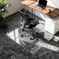 Vicwe Glass Chair Mat for Carpet, 32"x48" Tempered Glass Office Chair Mat | 1/5" Thick,Heavy Duty Chair Mat with Rounded and Polished Edges,Smooth Glide for Carpet & Hardwood Floor Protection,Ship Flat