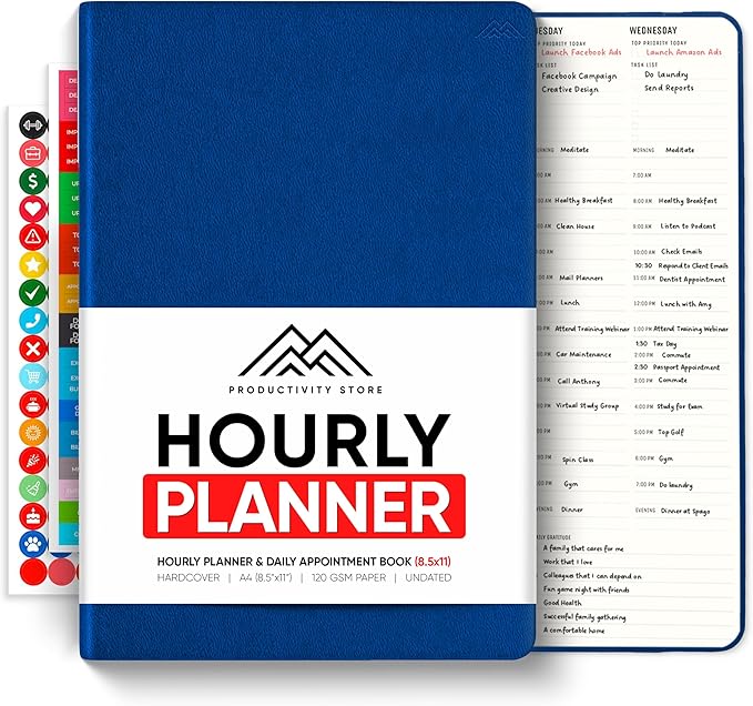 Hourly Planner & Appointment Book by PRODUCTIVITYSTORE
