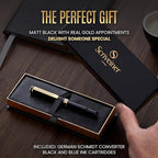 Scriveiner Luxury EDC Fountain Pen, Stunning Black Pocket Pen - Image 3