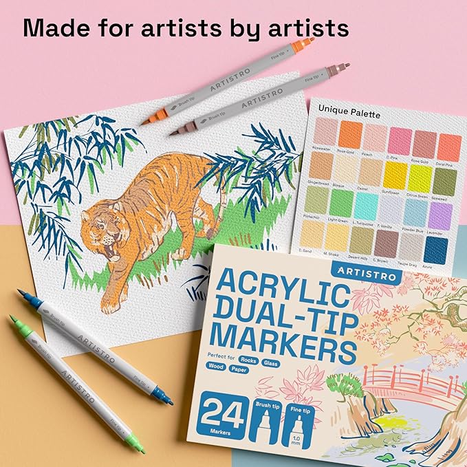 ARTISTRO 24 Pastel Acrylic Paint Markers - Image 4