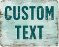 Custom Sign, Custom Street Sign, 11 Font Colors, 13 Font Styles, 4 Hole Options