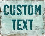 Custom Sign, Custom Street Sign, 11 Font Colors, 13 Font Styles, 4 Hole Options