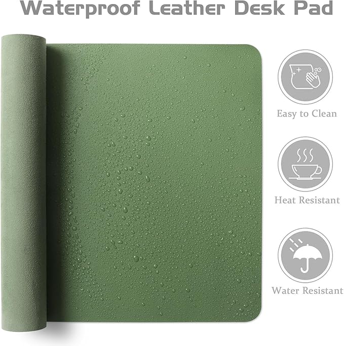 Aothia Leather Desk Pad Protector, Office Desk Mat, Large Mouse Pad, Laptop - Image 5