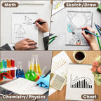 Engrowtic 6 Pack Top Spiral Graph Paper Notebooks 8.7 X11.4 Inch A4 Grid Paper - Image 3