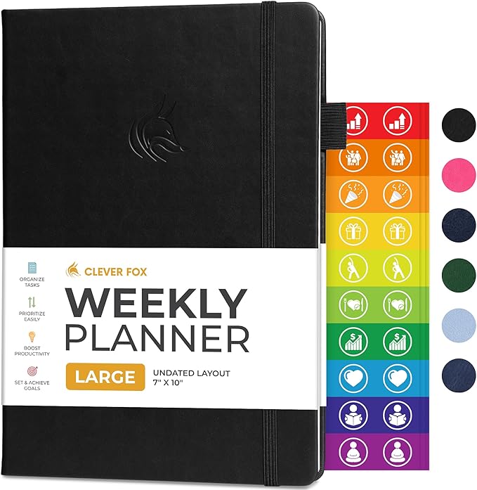 Clever Fox Planner Large – Undated Weekly & Monthly Planner by CleverFox