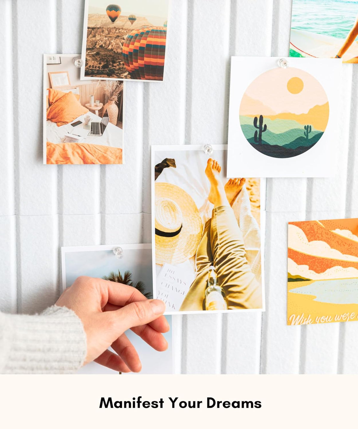 Lamare Vision Board for Wall - Felt Bulletin Board Tiles to Visualize Goals