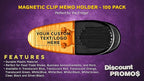 100 Magnetic Memo Holders Set - Image 2