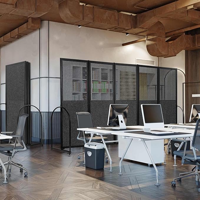 Folding Room Partition, Freestanding Privacy Divider, Portable Office Divider - Image 7