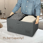 Graciadeco 75 Quarts Extra Large Decorative Storage Bins - Image 3