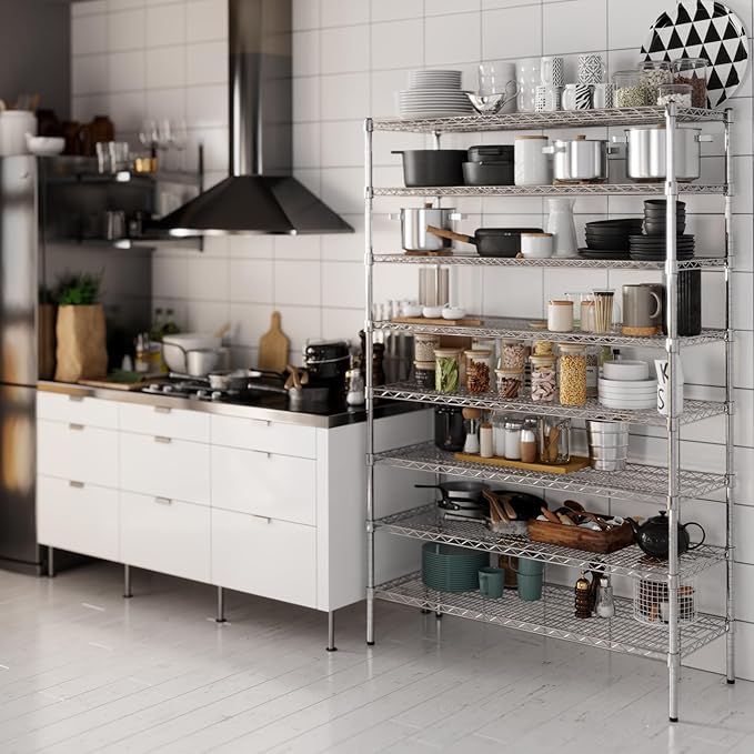 Regal Altair 18" Deep x 48" Wide x 74" Height Wire Shelving Kit | 8-Tier | NSF - Image 6
