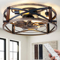passky 20" caged ceiling fans with lights and, main product view