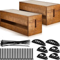 Hoteam 48 Pcs Wooden Cable Management Box Cable Organizer Box Set Power Strip by Hoteam