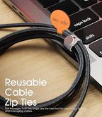 45Pcs Nearockle Cable Labels and Silicone Cable Ties Value Cable Management Set - Image 6