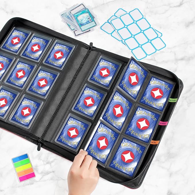 GEAoffice Premium Top Loader Binder 9 Pockets, Waterproof PU Leather Card Binder - Image 7
