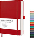 RETTACY Bullet Dotted Journal Notebook, 256 Pages, A5 Medium Size, Leather by RETTACY