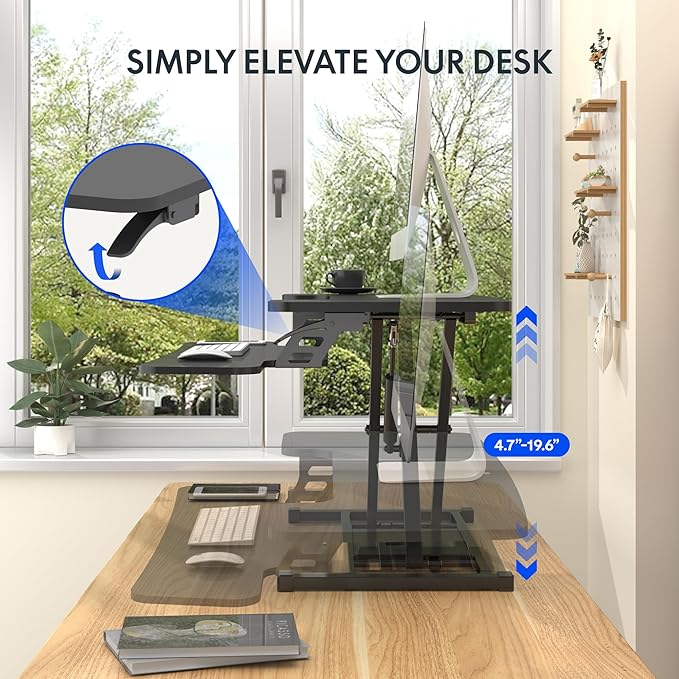 FLEXISPOT 36-inch Standing Desk Converter Height Adjustable Sit to Stand Up - Image 4