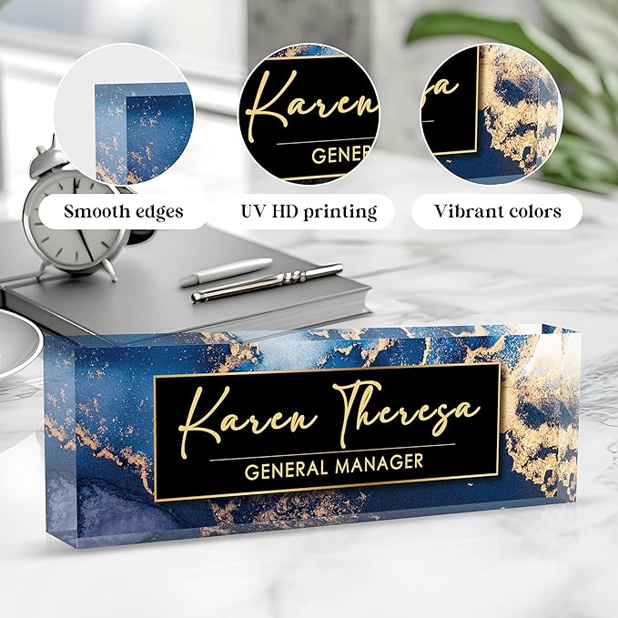 Custom Office Name Plate for Desk, Personalized Gifts for Men, Appreciation - Image 3