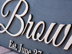 Custom Family Name Sign | Personalized Wooden Wedding Gift | Rustic Last Name - Image 6
