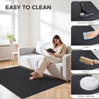 Sycoodeal Chair Mat,Office Chair Mat for Hardwood and Tile Floor, Heavy Duty Floor Protector for Rolling Chairs,Non-Slip,Computer Mat for Home Office 36" x 48"(Black)