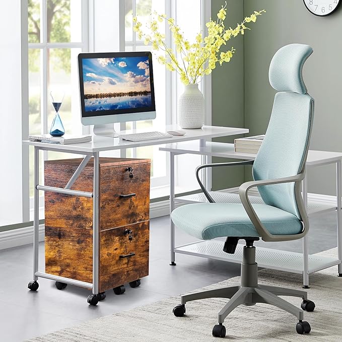 VINGLI 2-Drawer Small Rolling File Cabinet - Image 5