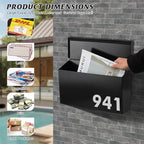 KYODOLED Wall-Mount Mailbox for House, Large Capacity Mail Box, Galvanized - Image 3