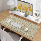 iCasso Desk Mat for Keyboard and Mouse, Large Mouse Pad, Desk Pad Mat, - Image 2