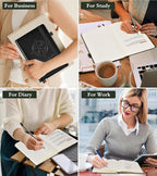 PAIBAS Blank Journal Notebook for Women Men, 160 Pages, A5 Hardcover Sketchbook - Image 8