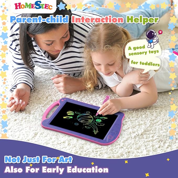 HOMESTEC Astrodraw Drawing Pad Toys, Colorful LCD Writing Tablet - Image 8