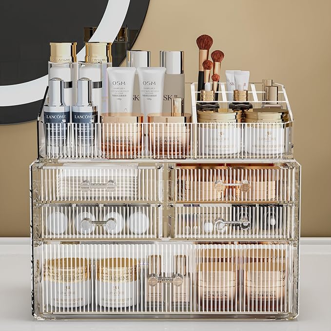 ZHIAI Stackable Organizer, Acrylic Cosmetic Organizer - Image 4