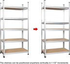 Amazon Basics 5-Tier Medium Duty Storage Shelving Single Post Press Board Shelf - Image 6