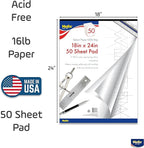 Helix - 100% Rag Vellum Paper Pad - 18 Inch x 24 Inch - 50 Sheet Pad - - Image 5