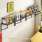 threehio 3 pack garage wall shelving, heavy duty, side view