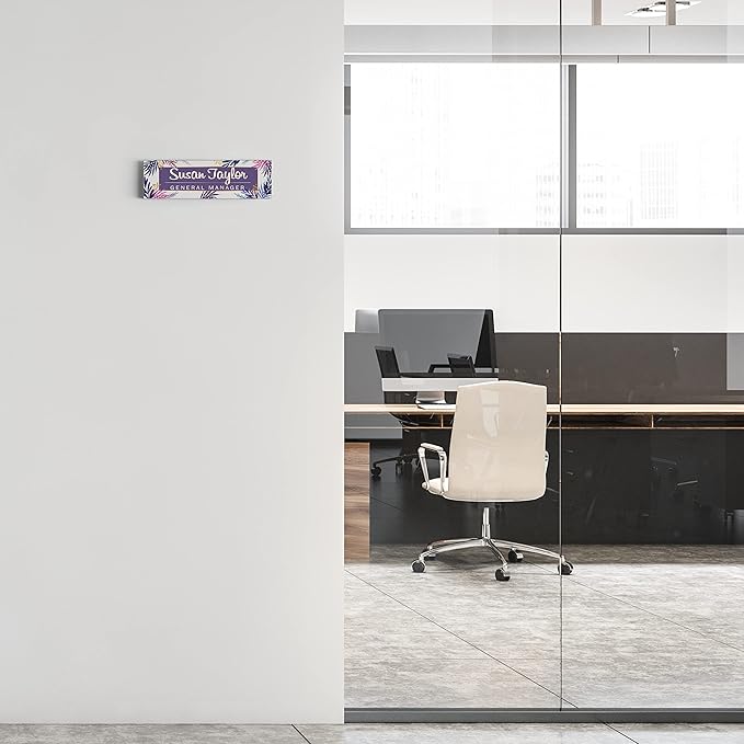 Artblox Personalized Office Desk Name Plate and Business Card Holder | Clear - Image 6