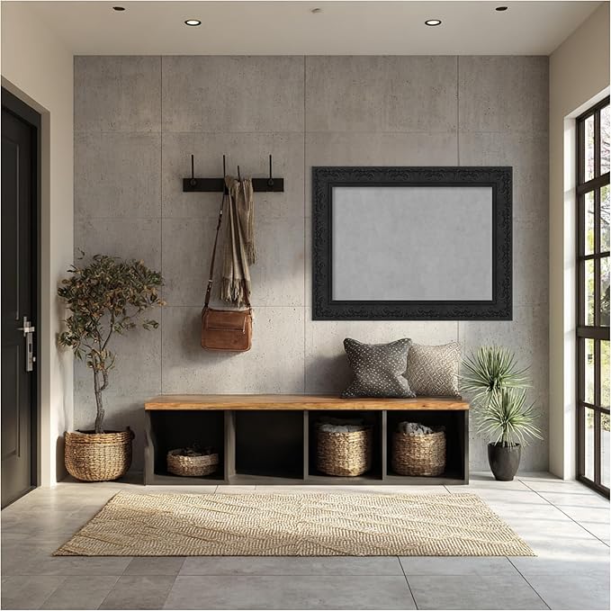 Amanti Art Black Framed Magnetic Board 27x35 Medium Vision Board - Image 6