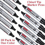AojSup 20 Pack Jumbo Size Permanent Markers Bulk Permanent Markers Set Chisel - Image 4