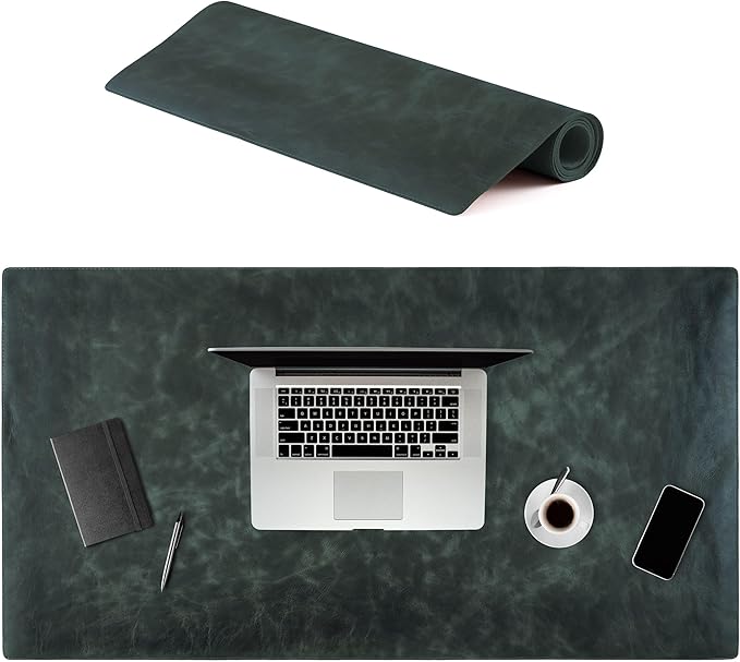 Node Leather Calfskin Leather Desk Pad – Executive Office Desk Mat by NodeLeather