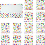 Fun Express Paw Print Pocket Folders with Pockets 12 Pack | Cute School Supplies for Kids & Classroom Essentials, Colored Paper Folders Bulk Set