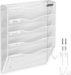 Wall File Organizer, 5 Tire Hanging File Folder Organizer, Vertical Mesh Metal by BOHDK