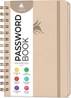 Clever Fox Password Book Spiral – Internet Address & Password Organizer by CleverFox