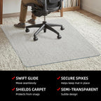 32x48 Inch Office Chair Mat for Carpet Floor, Flat Shipping | Heavy Duty Clear Plastic Rolling Chair Mat for Carpet, Under Computer Desk Chair Floor Mats Protector Carpeted Floors