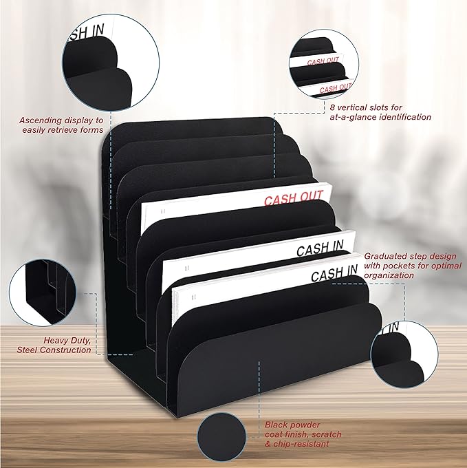 BankSupplies STEELMASTER Steel Cashier Pad Rack - Image 4