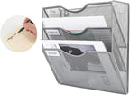 EasyPAG Hanging Wall File Organizer, 3 Pocket Wall Mounted Mail Organizer - Image 2