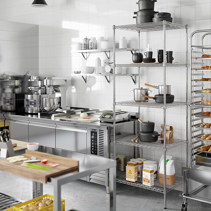 Regal Altair 24" Deep x 30" Wide x 86" Height Wire Shelving Kit | 5-Tier | NSF - Image 7