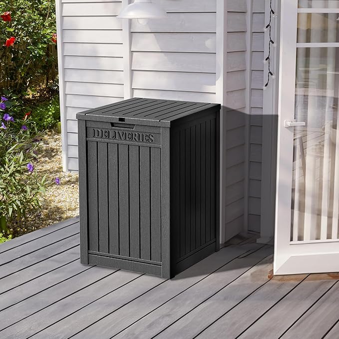 Yardgrace 55 Gallon Outdoor Storage Box, Waterproof Resin Deck Box - Image 2