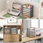 Subekyu 6-Tier Desk Paper Organizer, Desktop File Letter Tray - Image 3