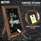 Better Office Products Framed Tabletop Chalkboard Sign, 9.5" x 14", Rustic Wood - Image 7