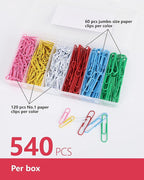 PAPERPAL Paperclips for Office School & Personal Use, Duo Size Vinyl Coated - Image 3