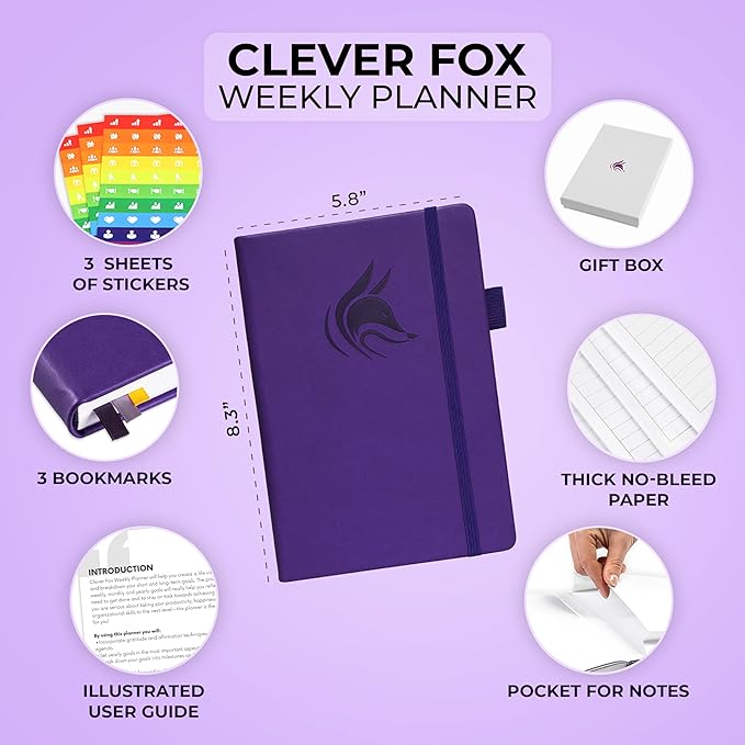 Clever Fox Planner – Undated Weekly & Monthly Planner - Image 2