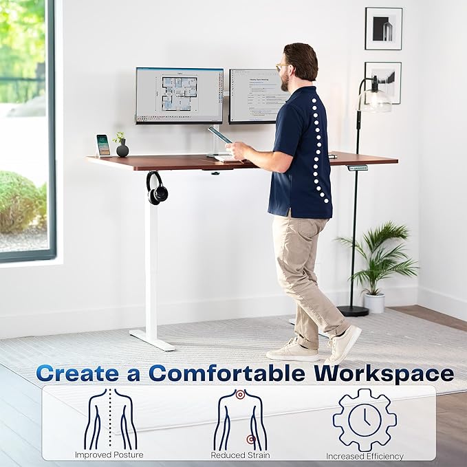 VIVO Electric 71 x 36 in Standing Desk, Memory Height Adjustment, 1B Series - Image 4